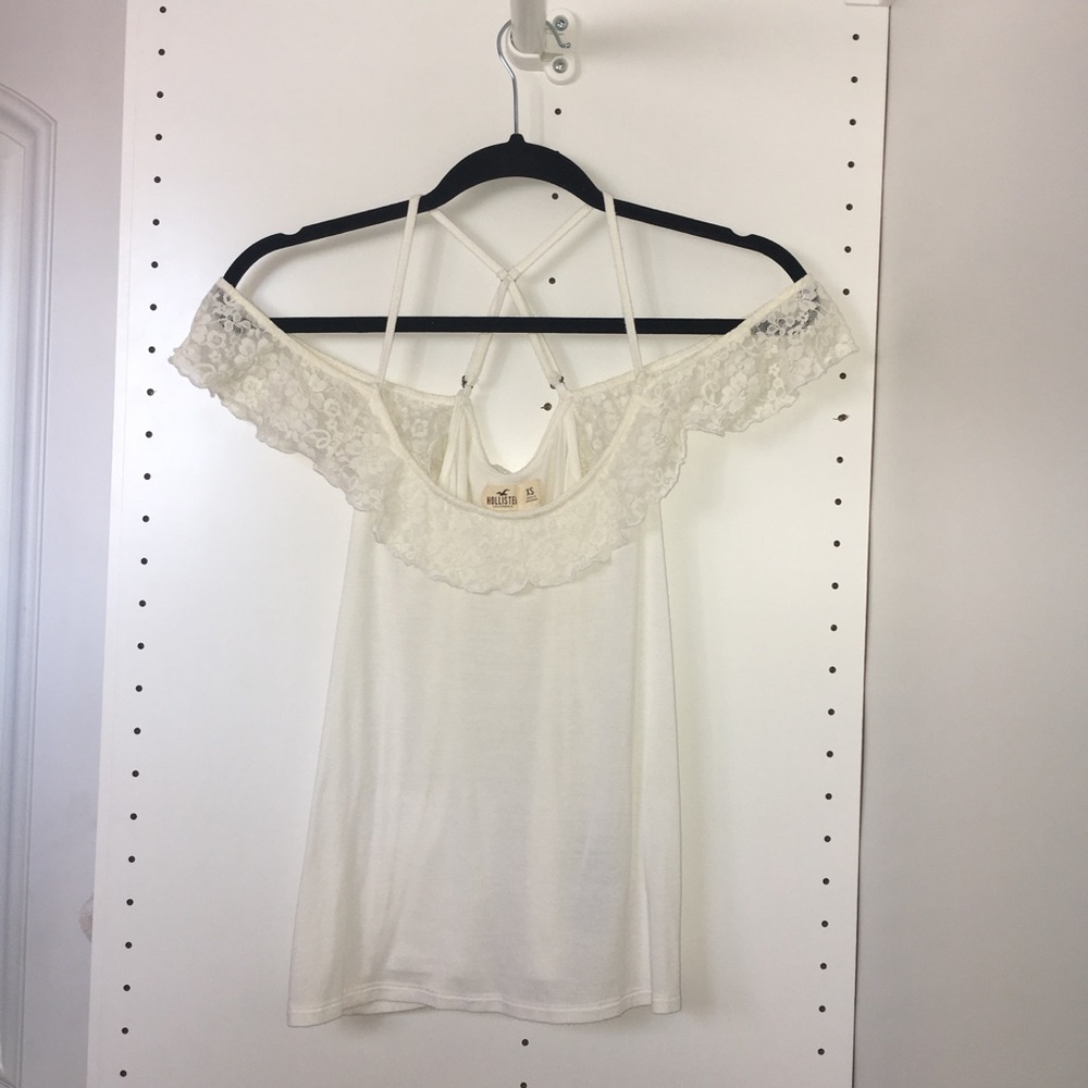 Hollister white off the shoulder top